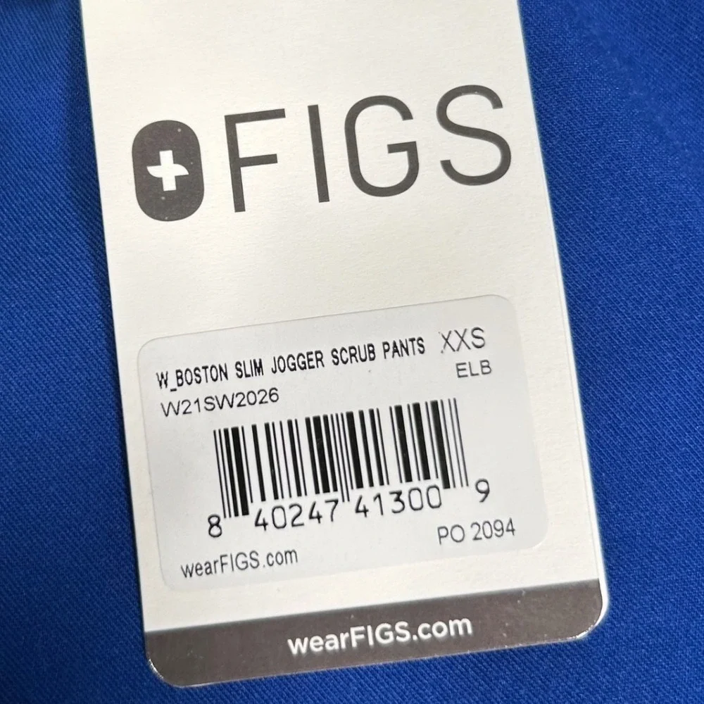 FIGS‎ Boston Slim Jogger Scrub Pants Womens XXS Blue Technical Collection NWT